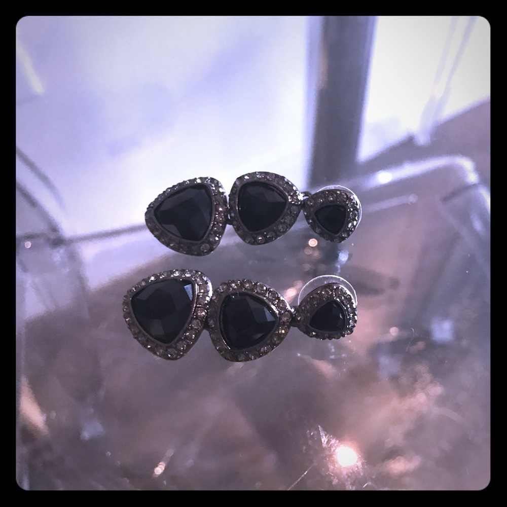 Three stone earrings