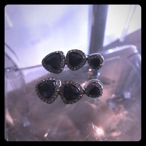 Three stone earrings