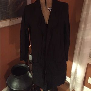 Black Cotton Collared Shirt