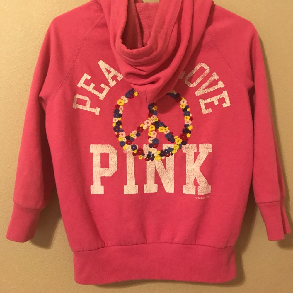 VINTAGE Victorias Secret PINK 3/4 Sleeve Hoodie
