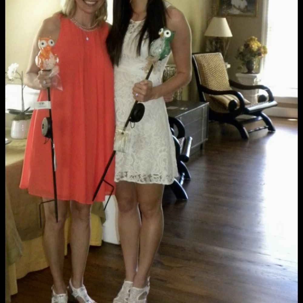 White or off white ivory lace dress