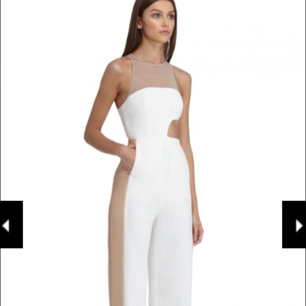 Aqaq white cutout jumpsuit