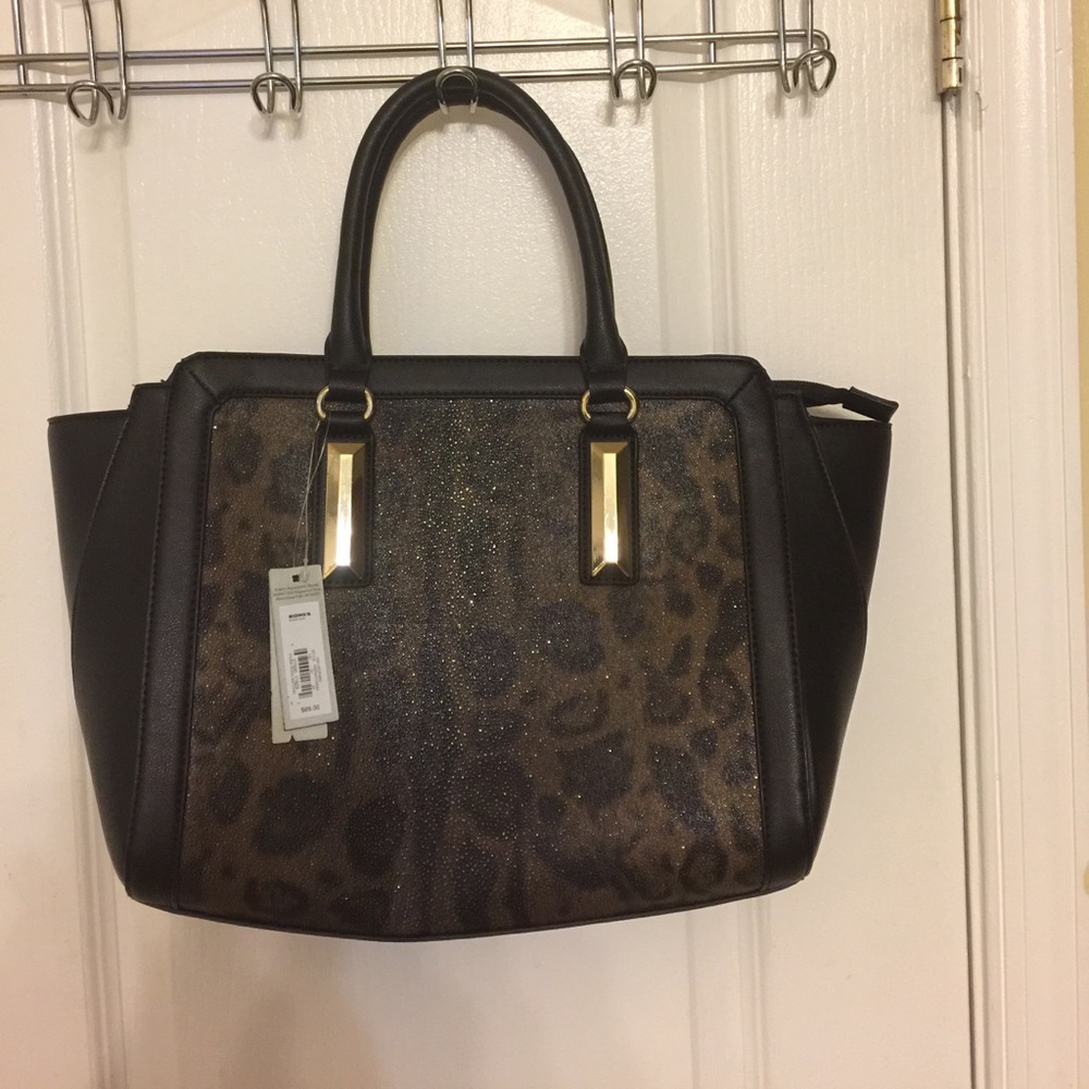Apt.9 Fiona wing satchel black/brown pebble