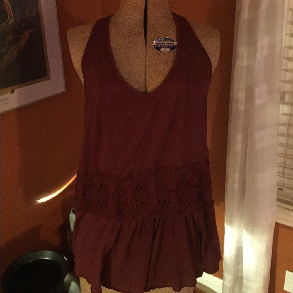 Burgundy Bohemian Top