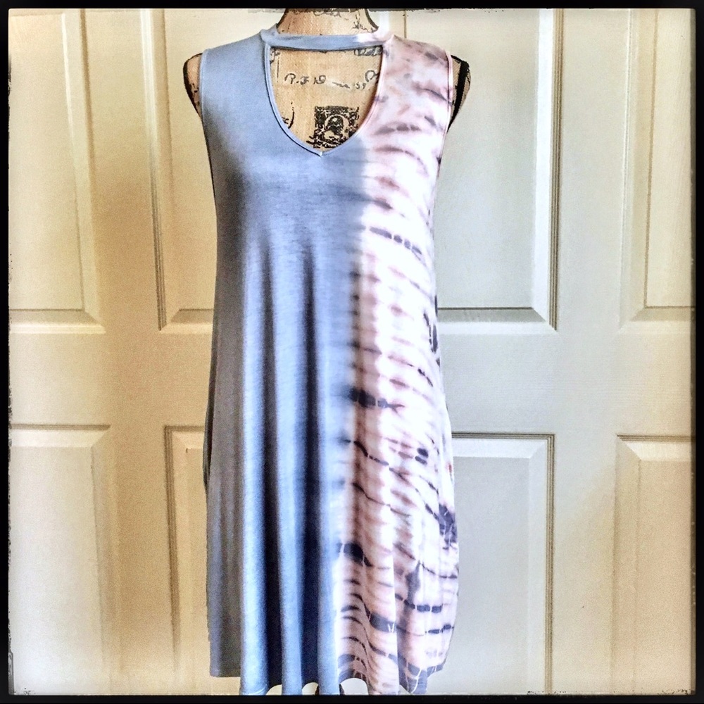 END OF SEASON SALE Tie dye trapeze dress - Picture 4 of 5