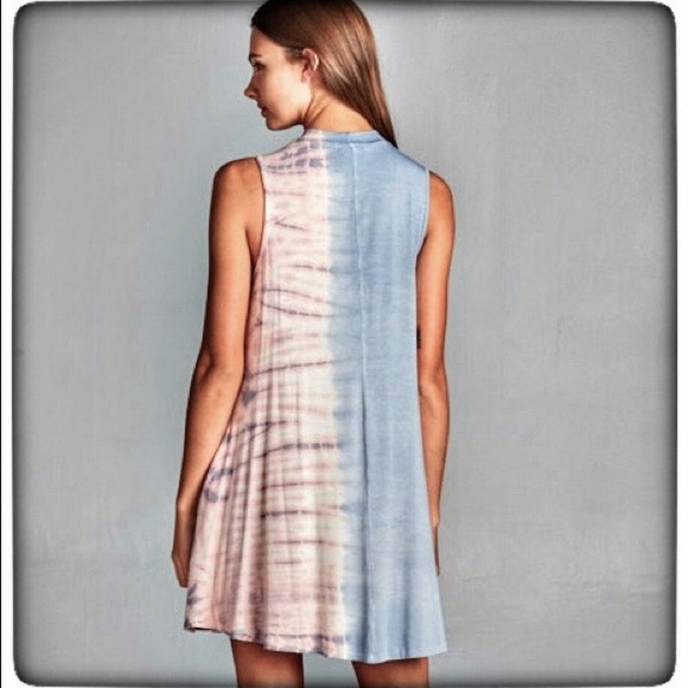 END OF SEASON SALE Tie dye trapeze dress - Picture 3 of 5