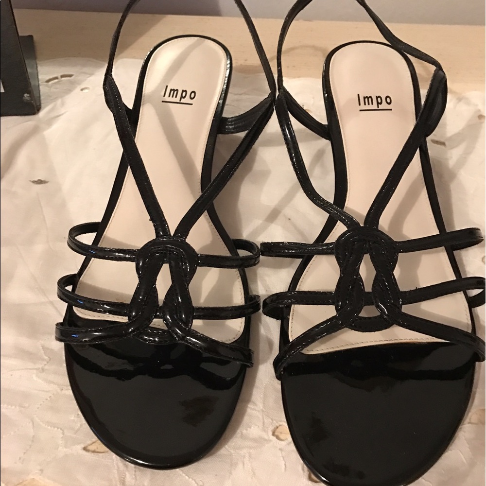 FINAL SALE IMPO Black Short Heels Wedges! So Cute!