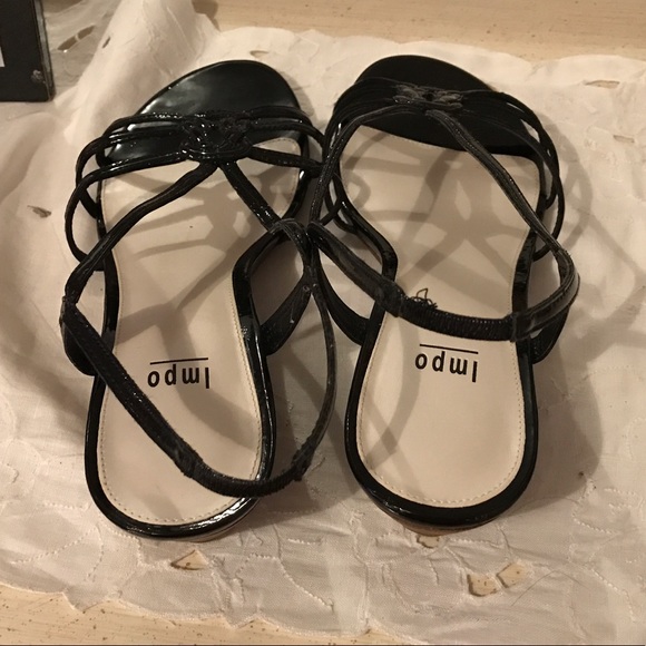 FINAL SALE IMPO Black Short Heels Wedges! So Cute! - Picture 5 of 6