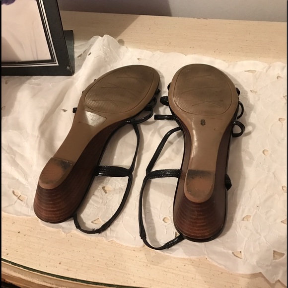 FINAL SALE IMPO Black Short Heels Wedges! So Cute! - Picture 6 of 6