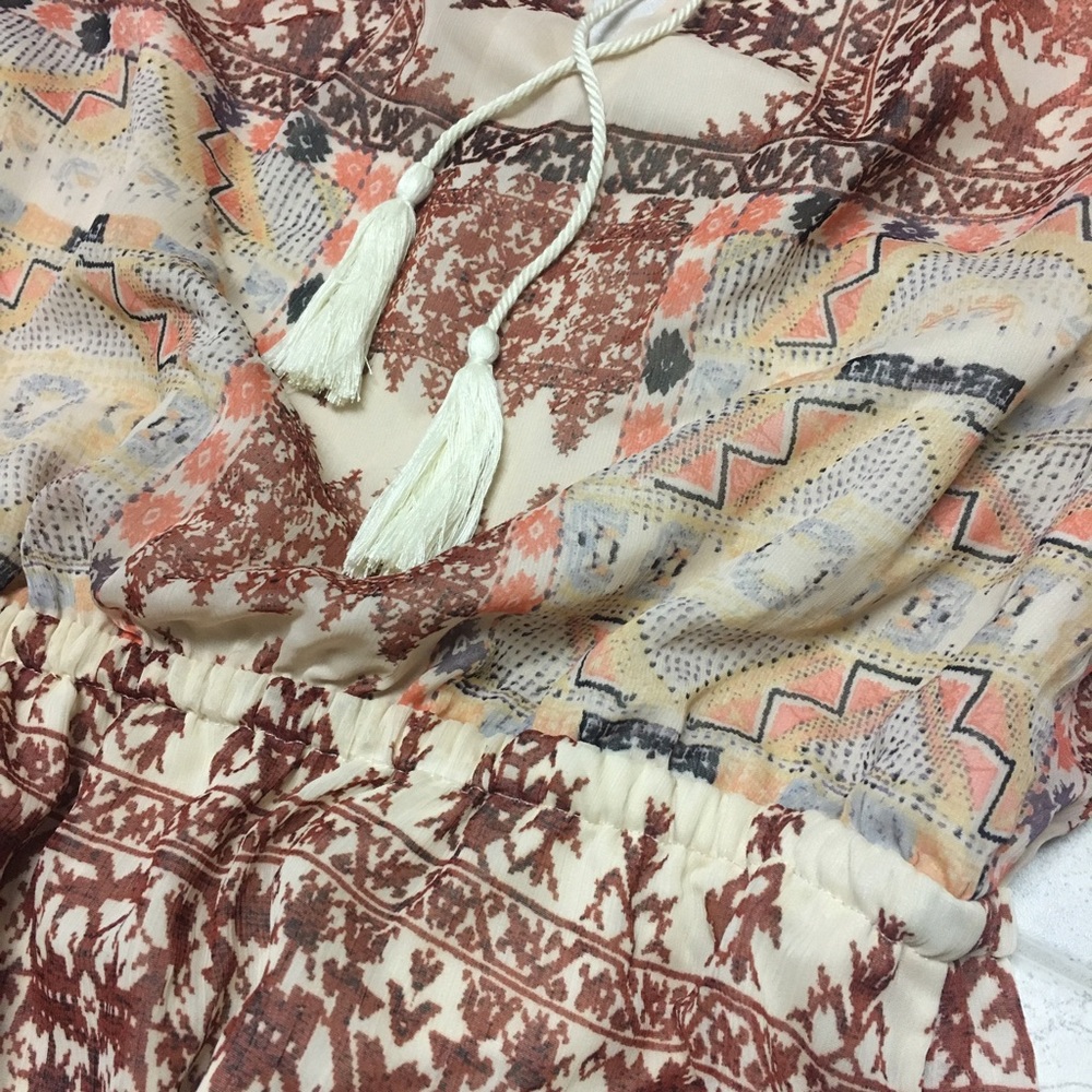 NWOT Boho Sheer Maxi Dress - Picture 3 of 5