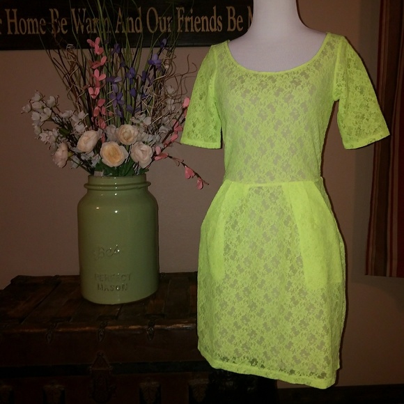 Urban Outfitters Dresses & Skirts - Lime Green Lace Dress