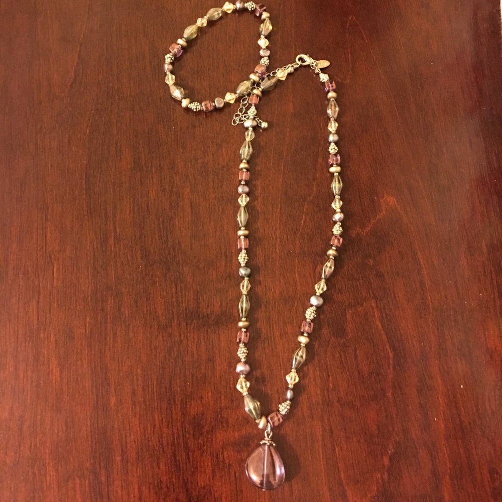 Lia Sophia bracelet and necklace set