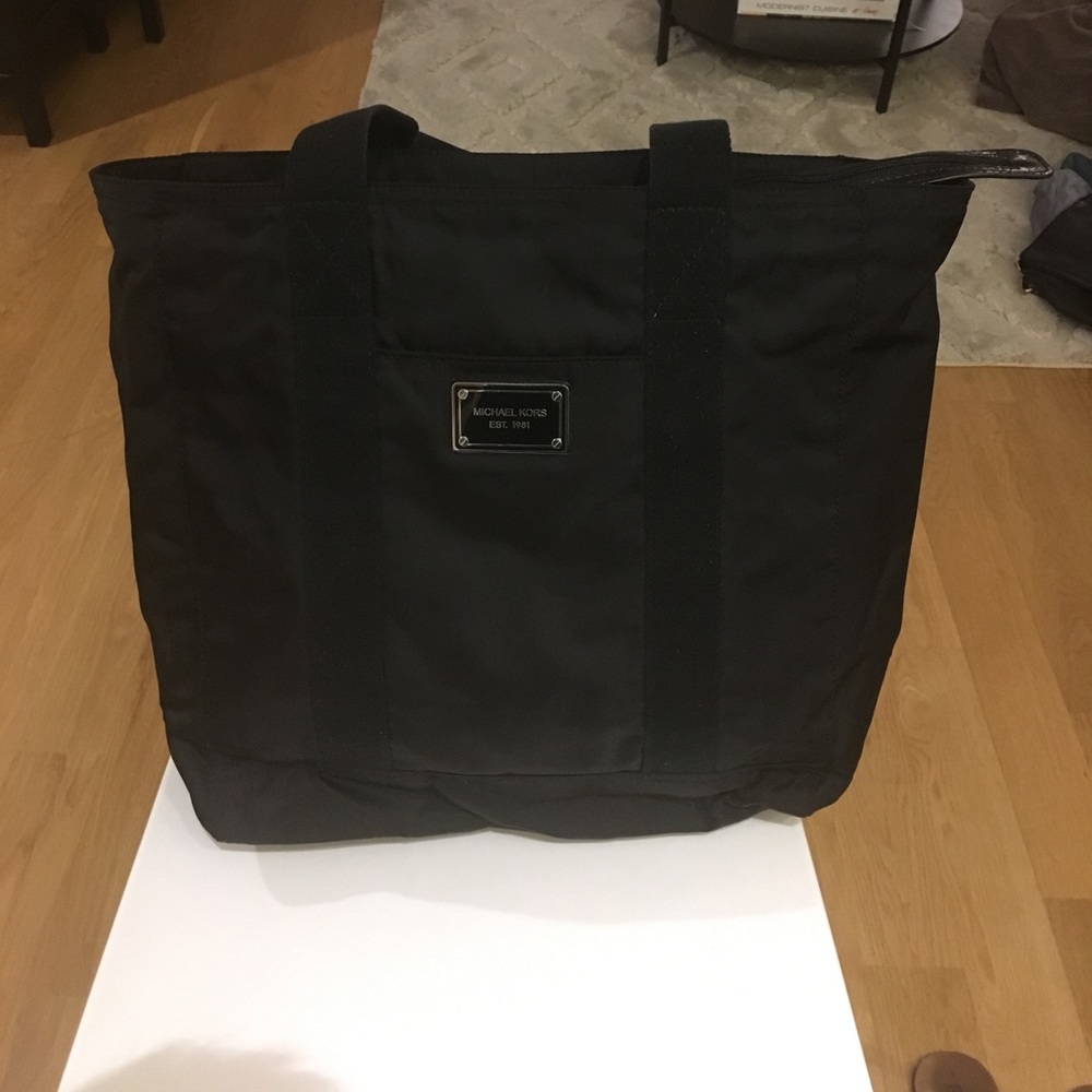 Michael Korea Black Nylon Tote