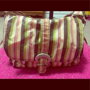 Kalencom pink stripe diaper bag