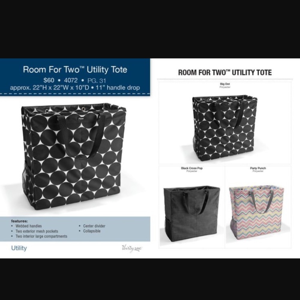 Thirty-One Room For Two Utility Tote! New In Bag