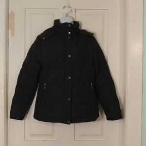 Larry Levine black puffer coat