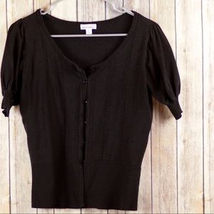 Black half sleeve cardigan