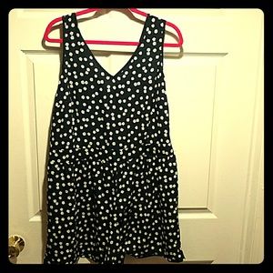 Forever 21+ Black Romper with Sunflower Print