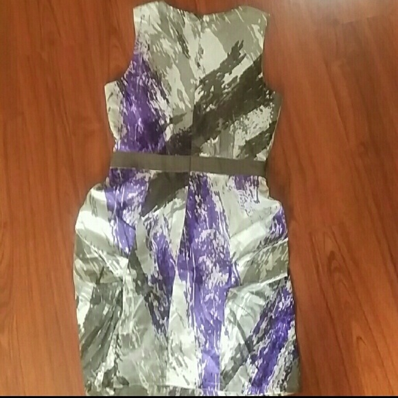 SOLD - Painted Brushstrokes Tulip Skirt Dress - Picture 4 of 5