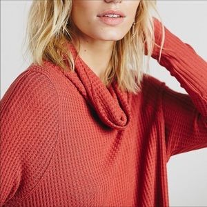 Free people cowl neck turtle neck.