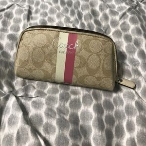 Coach mini makeup bag