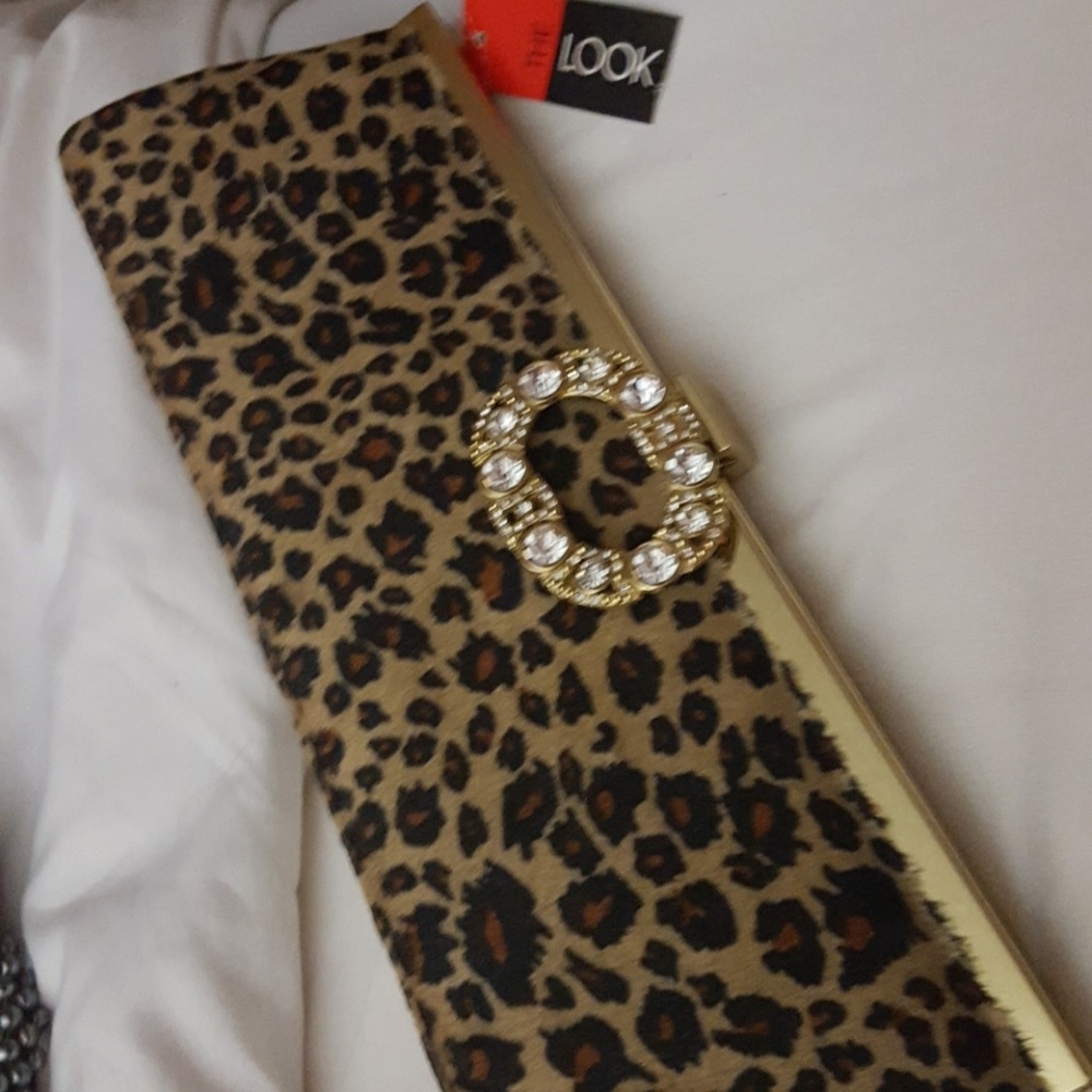 Cheetah print clutch