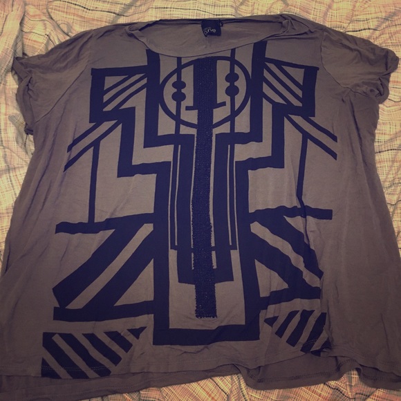 ASOS Curve Tops - Graphic Tee With Beading