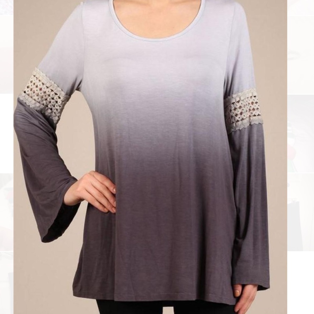 Ombre Long Sleeve Indie Flare Top 🌙