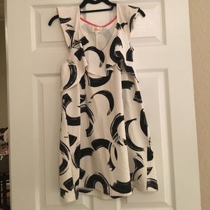 Black and white anthropologie dress