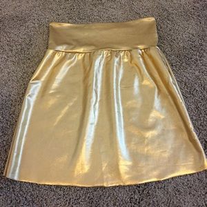 Gold bodycon skirt
