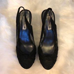 American Eagle black wedge heels