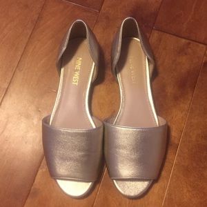 Nine West golden flats sandals shoes