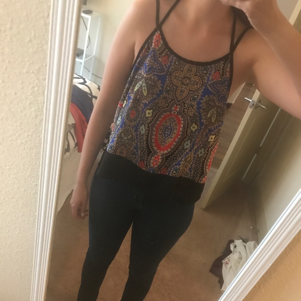 Backless tank blouse