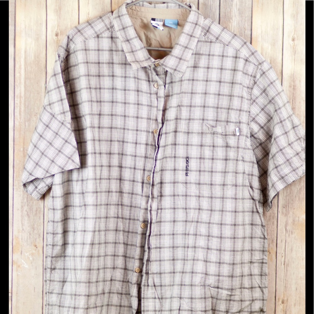 Plaid button down shirt
