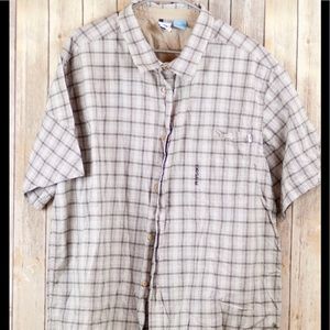 Plaid button down shirt