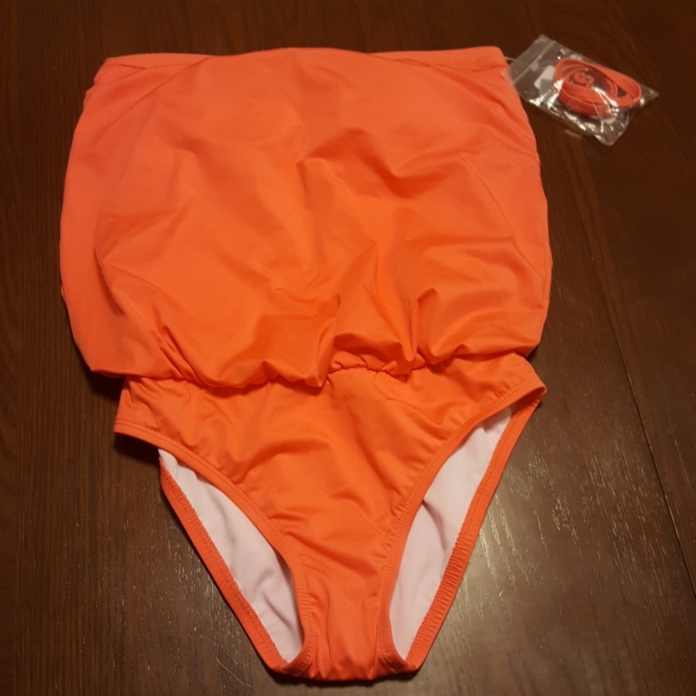 Clean water strapless blouse swimwear NWT