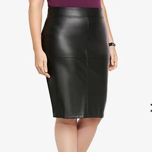 Torrid faux leather midi skirt