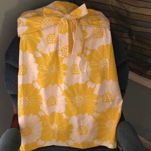 Kate Spade yellow and white dress.