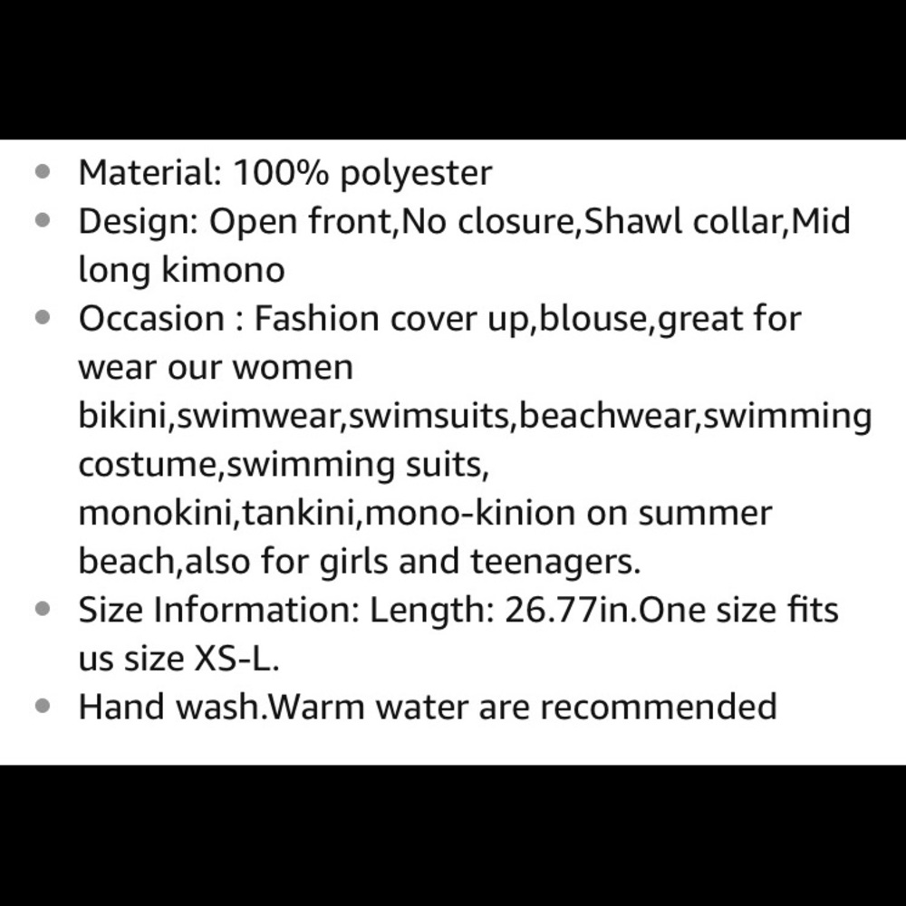 🎉HP BEST IN SWIM🎉LAST ONE🚨Kimono Cover-up - Picture 3 of 6