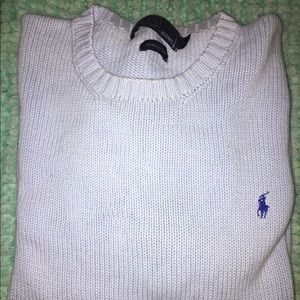 Vintage Baby Blue Polo Sweater