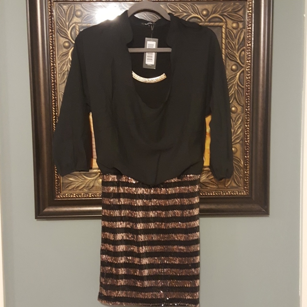 SALE Roly Poly faux tank dress sequin NWT
