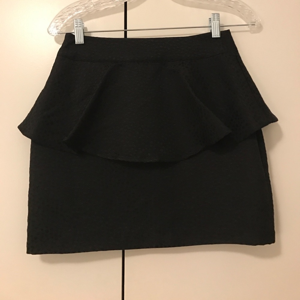 Black Peplum Skirt