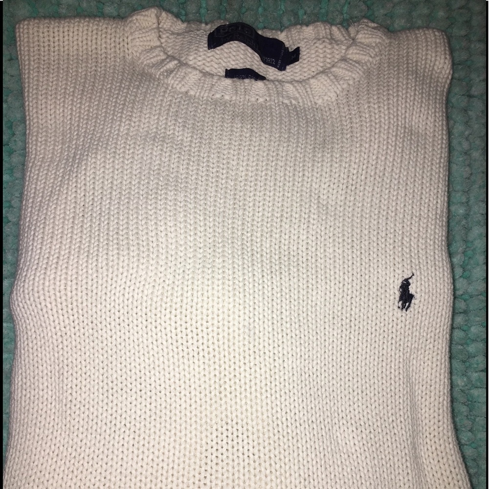 Vintage Light Tan Polo Sweater