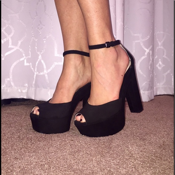 Michael Kors Shoes - NWOT Black Suede Michael Kors Platform Heels