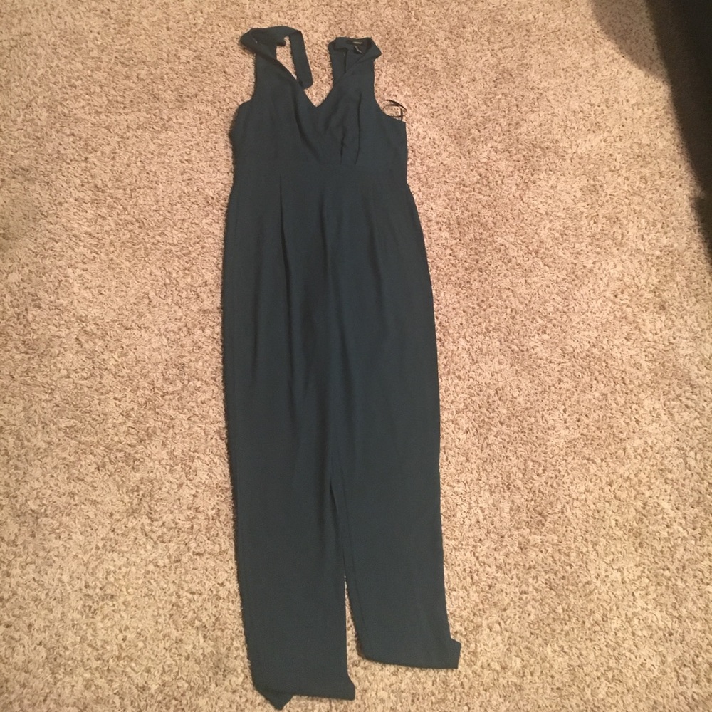 Emerald green long jumpsuit