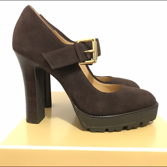 michael kors heels brown