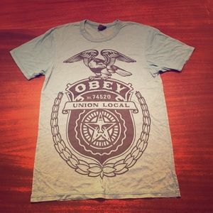 Blue Obey T-Shirt Size Medium
