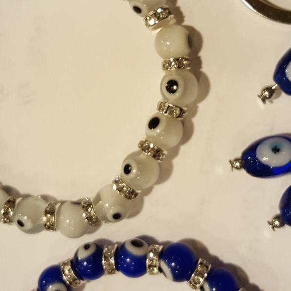 Evil eye bracelet and key chain set - Picture 3 of 4