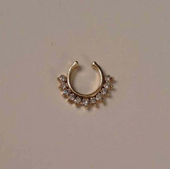 Jewelry - New Gold fake septum ring, gold fake nose ring