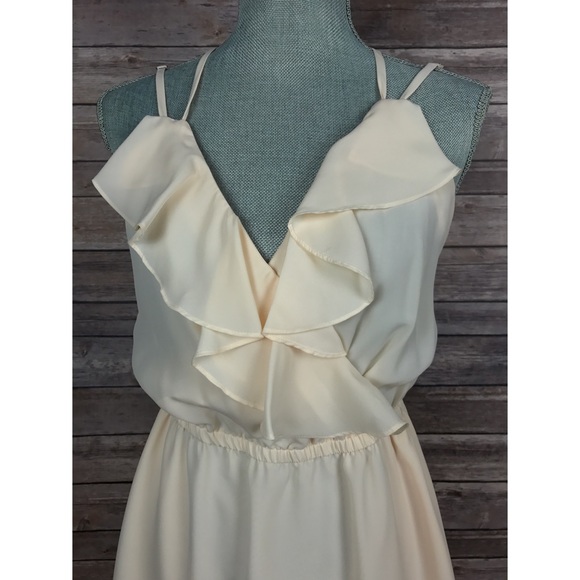 {BCBGeneration} Ruffle Front Peach Mini Dress - Picture 2 of 5